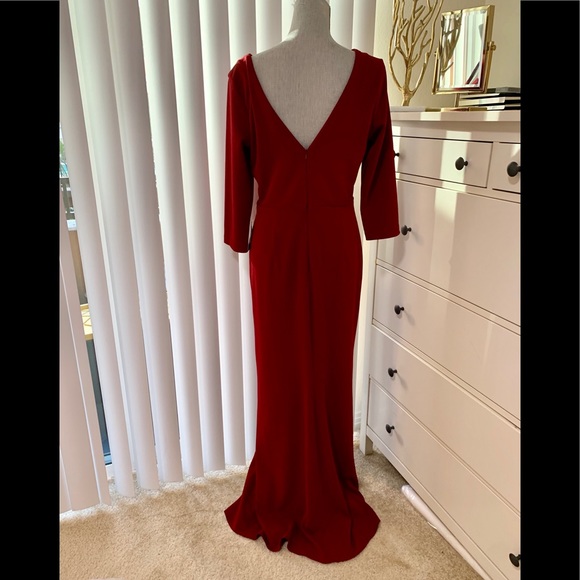 After six 6797 3/4 sleeve crepe gown - Picture 6 of 6